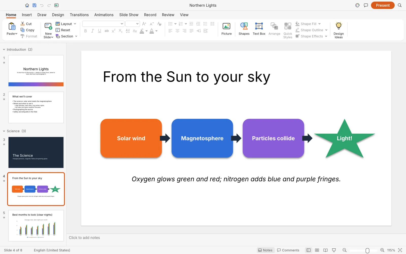 DeckCraft: editor di presentazioni con miniature delle slide e diagramma a forme